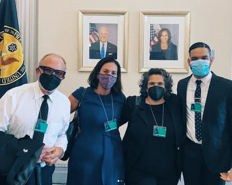 Cubanos Pa'lante co-founders at the White House